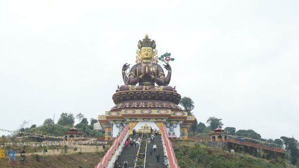 Inaugurated in 2018, the site of the Chenrezig statue is a major tourist attraction in the region. Chenrezig