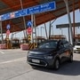 The Centre will soon replace physical toll plazas, like this one on the Delhi-Mumbai Expressway, and replace them with GPS-based toll collection system. The new technology will also make FASTags redundant. (Raj K Raj/HT Photo) (HT_PRINT)