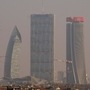 A view of the polluted skyline of Milan in Italy shows the poor air quality levels in the city. (AP)
