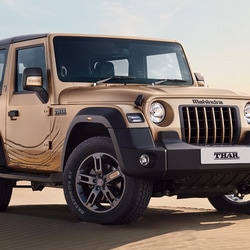 Mahindra has launched a special edition of the widely popular Thar SUV. The special edition is christened Mahindra Thar Earth Edition. It comes wearing a special satin matte finished dune-beige Desert Fury colour, while the exterior and interior get a wide range of cosmetic changes to be distinctive compared to the standard version of the SUV. It comes priced between  ₹15.40 lakh and  ₹17.60 lakh (ex-showroom).