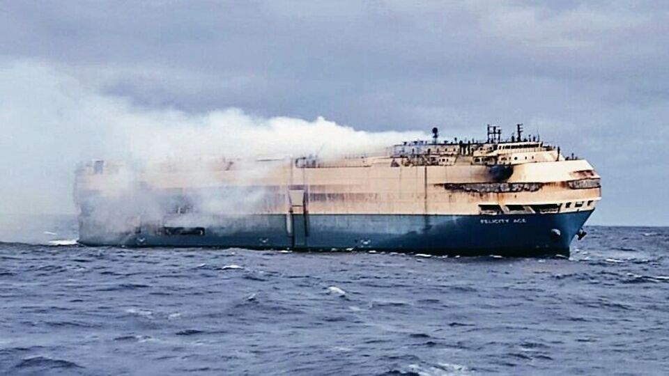 Sank cargo ship may have caught fire from Porsche EV on board; VW sued ...