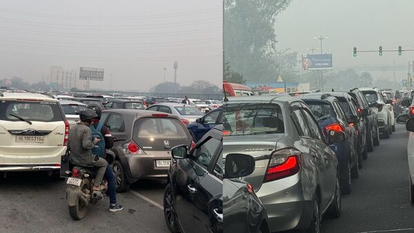 traffic jam Delhi Noida Gururgram