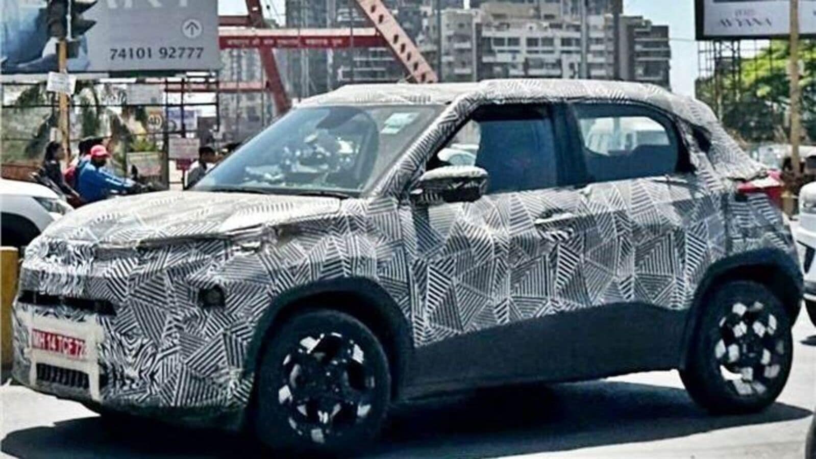 Tata Punch facelift spied being tested with similar design as EV. Check details