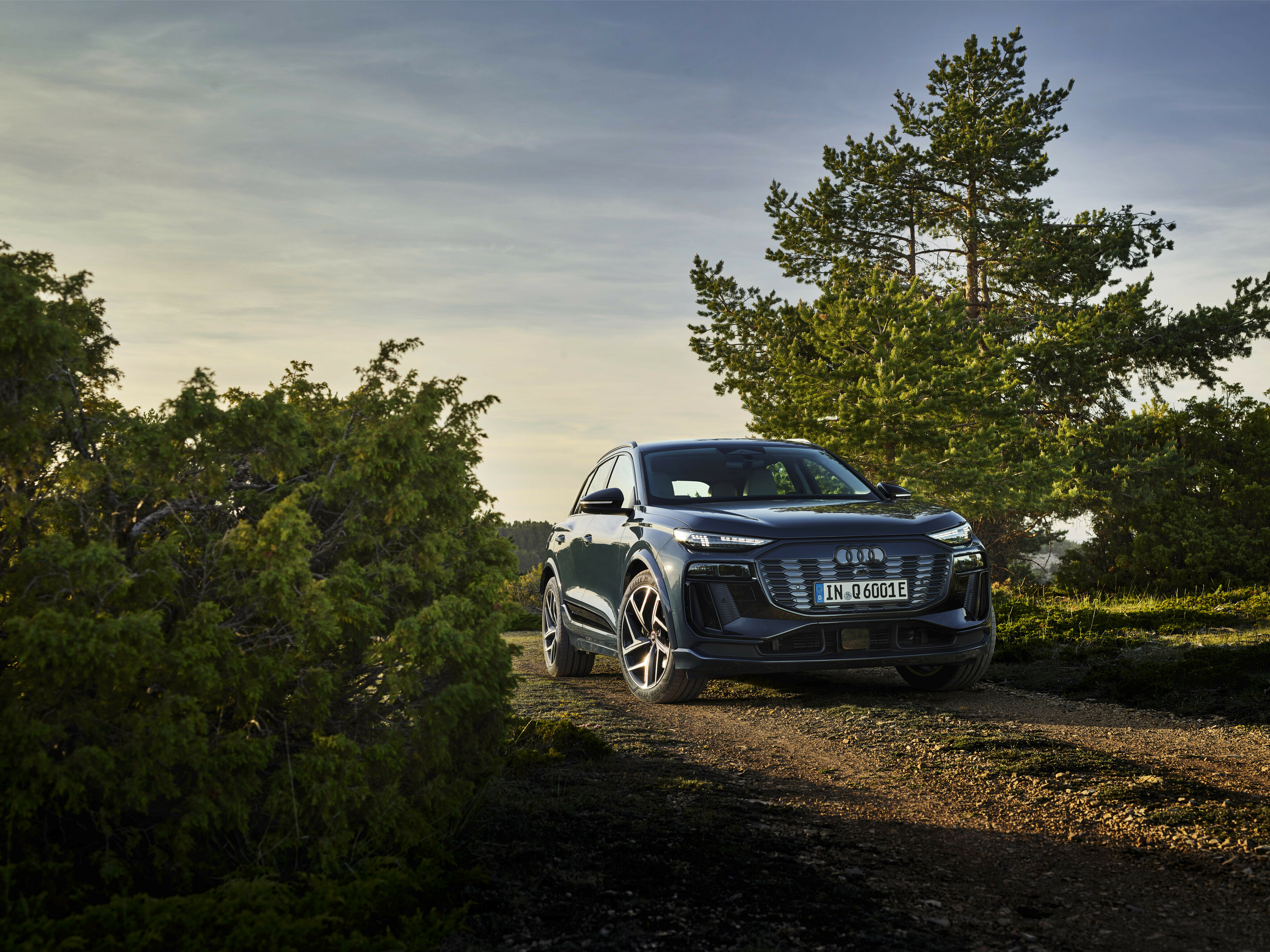 The 2025 Audi Q6 e-tron shares its underpinnings with the new Porsche Macan EV and is based on the 800-volt PPE architecture 2025 Audi Q6 e-tron