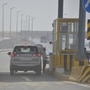 A view of a toll plaza on Delhi-Meerut Expressway in Ghaziabad. The National Highways Authority of India is set to increase toll fees on this expressway among others from April 1. (Photo by Sakib Ali /Hindustan Times)