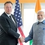 File photo: Prime Minister Narendra Modi shakes hands with Tesla CEO Elon Musk during a meeting in New York City on June 20, 2023. (via REUTERS)