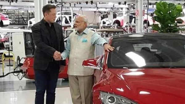 Tesla Elon Musk Narendra Modi