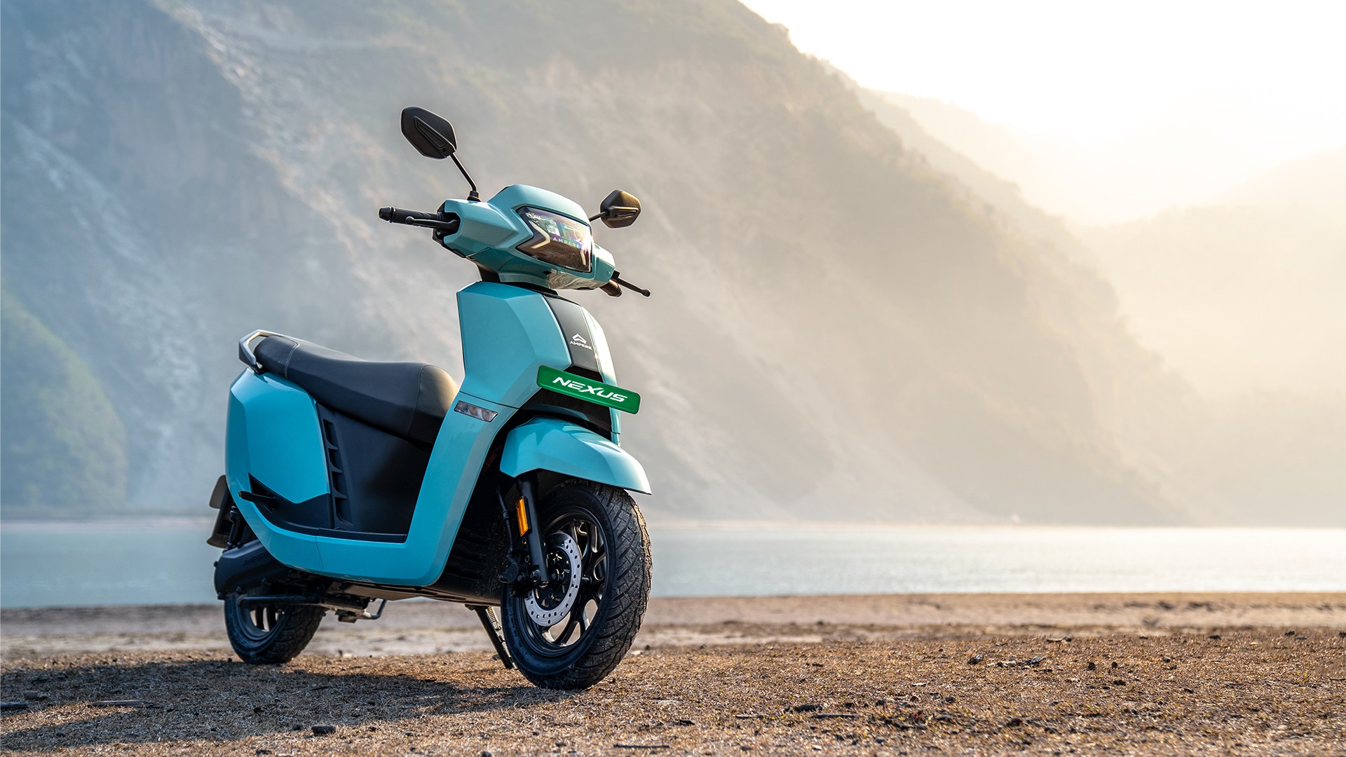 The Ampere Nexus gets a slender frame and is designed as a family e-scooter with a flat floorboard and a large seat