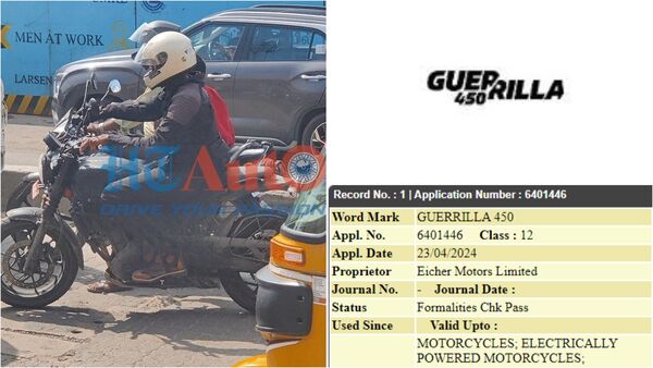 Royal Enfield Guerrilla 450 logo trademarked. RE's Himalayan-based roadster?