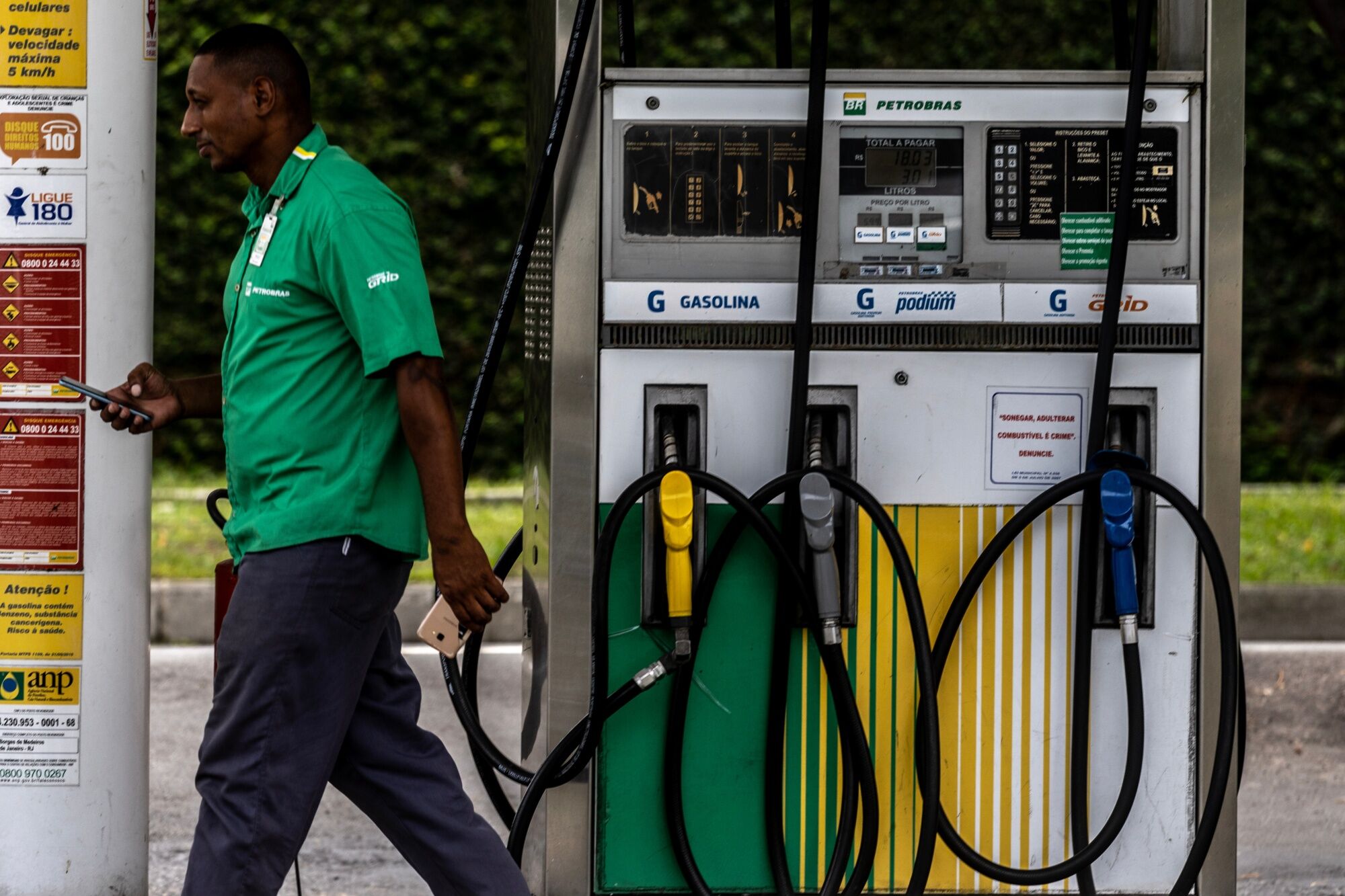 File photo of a worker at a gas pump in Rio de Janeiro, Brazil, used for representational purposes only. 