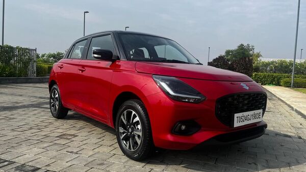The top-end variant of the new Swift stands on 15-inch alloy wheels. Maruti Suzuki Swift
