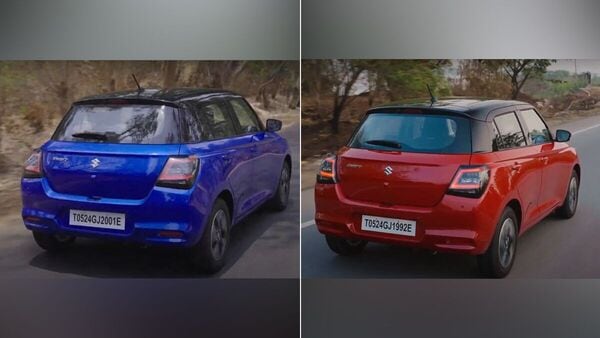 Both the Swift with AMT (in Blue) and the one with MT (in Red) figured in our drive test of the vehicle. Maruti Suzuki Swift
