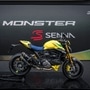 Ducati has equipped the Monster Sena with components that enhance its sportiness