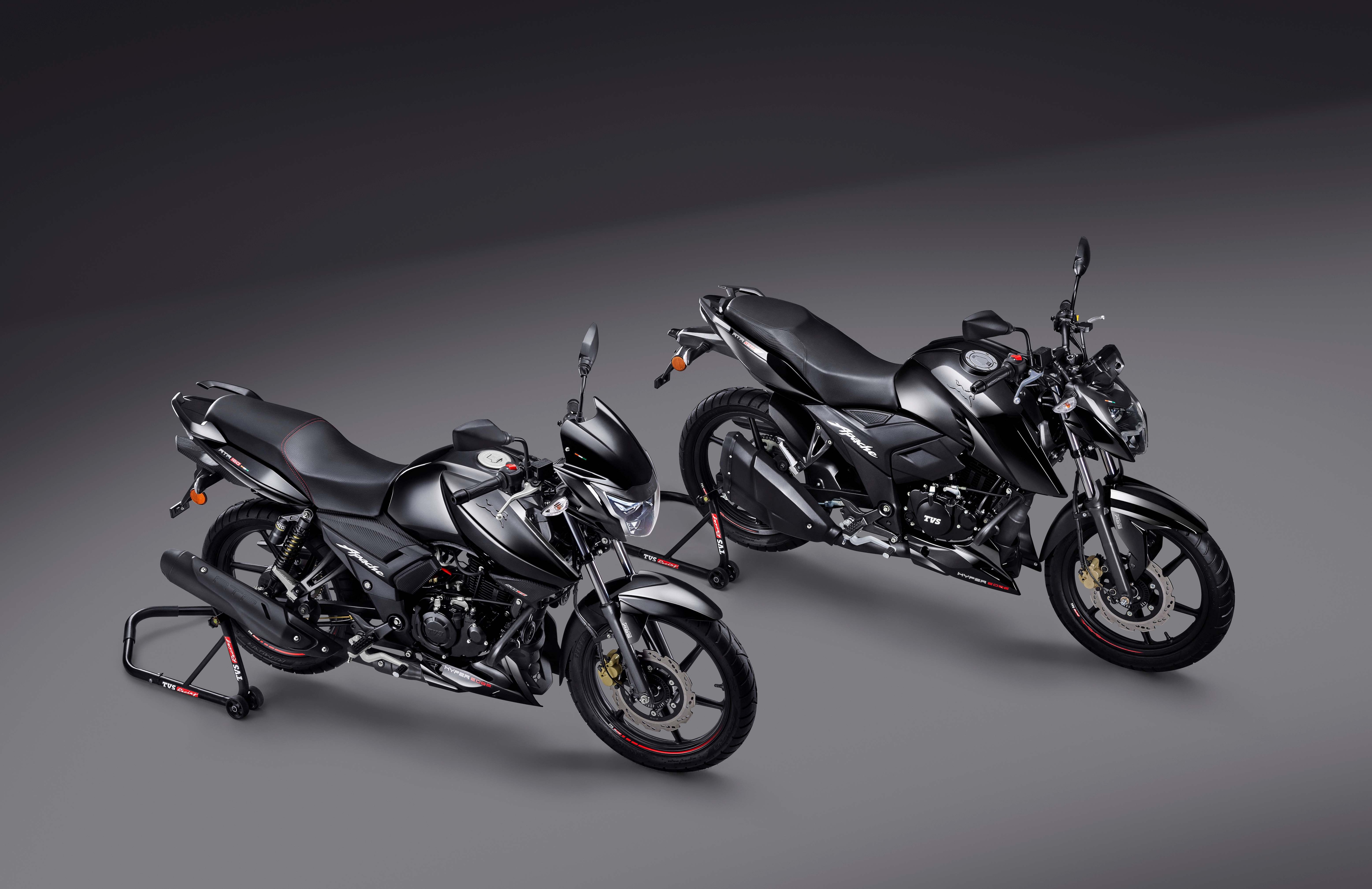 Tvs apache rtr 160 4v bs6 black on sale