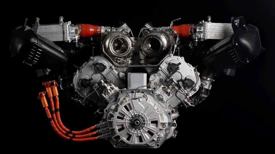 Lamborghini Hybrid Twin Turbo V8 Engine