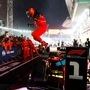 Ferrari's Carlos Sainz celebrates after winning the 2023 Singapore Grand Prix on Sunday, September 17. (REUTERS)