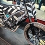 The Royal Enfield Flat Track 450 shares its underpinnings with the new Himalayan but there's plenty that's different on the motorcycle (Instagram/Mark Wells)