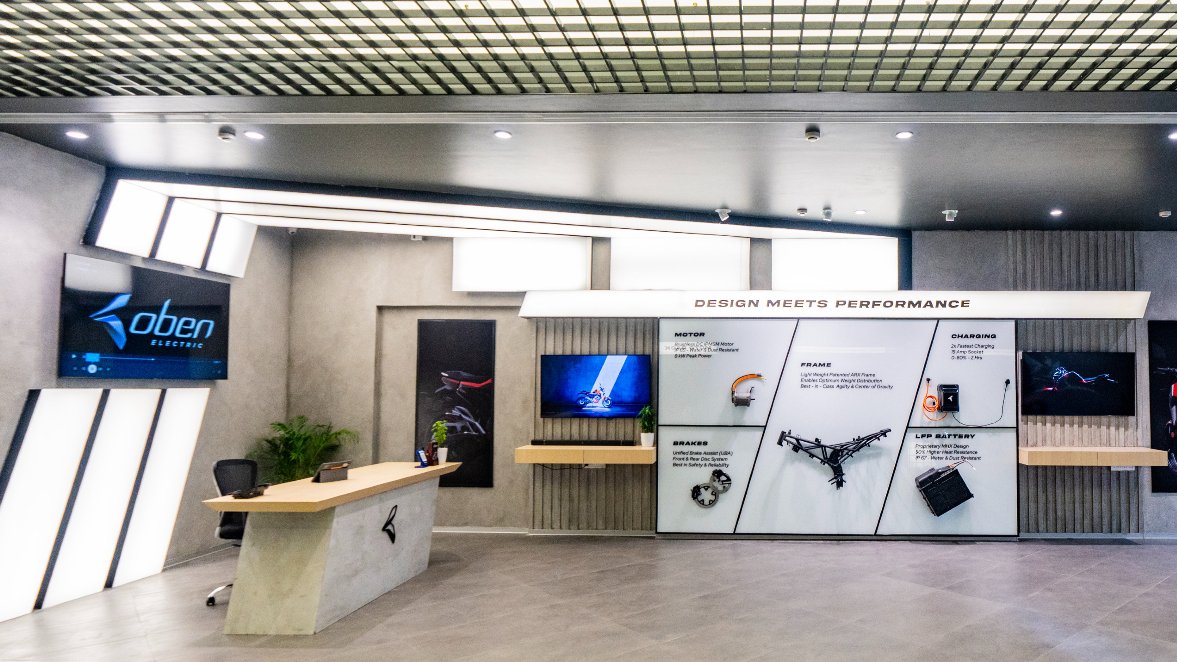 Oben Electric plans to open 50 outlets by the end of FY2025 with each of the showrooms also housing a service centre Oben Electric Showroom