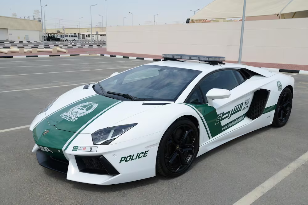 This Lamborghini Aventador was the first luxury supercar within the fleet of the Dubai Police and was recently replaced by an electric SUV