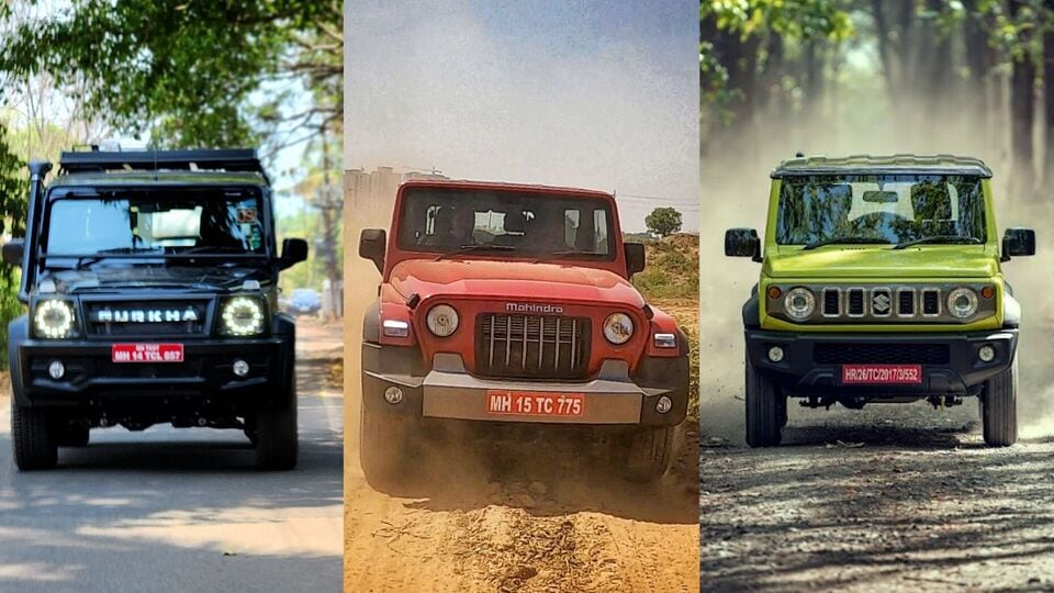 Force Gurkha Mahindra Thar Maruti Jimny