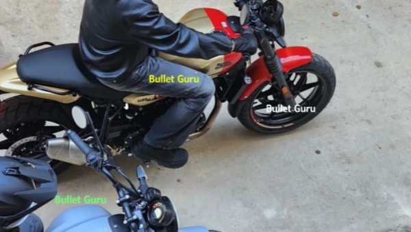 Royal Enfield Guerrilla 450 spotted undisguised. Hints at two variants