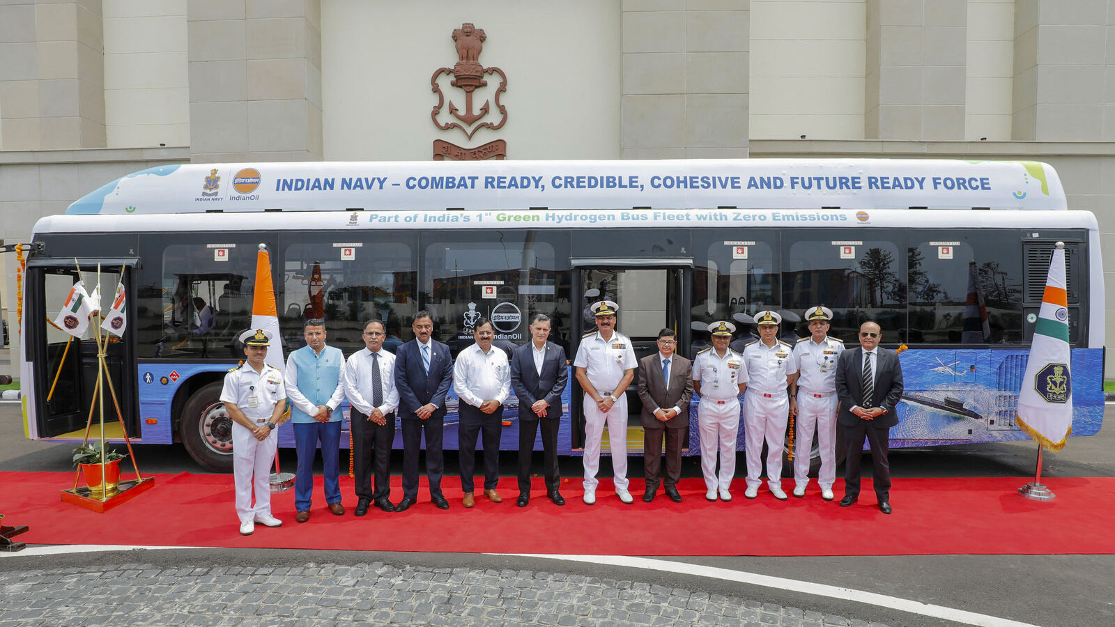 Indian Navy and Indian Oil Collaborate to Test Hydrogen Fuel Cell Buses