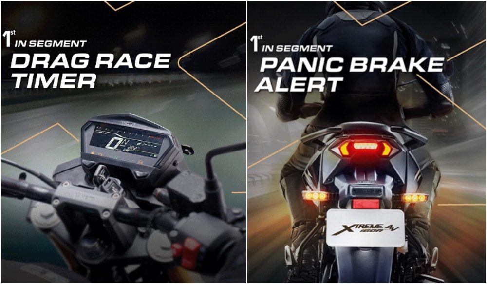 The 2024 Hero Xtreme 160R 4V will get panic braking, a segment-first feature, while dual-channel ABS is already seen on the Pulsar N160