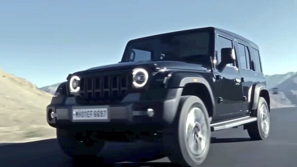 The updated grille and headlight units on Thar Roxx are clearly visible in the latest teaser video released by Mahindra.