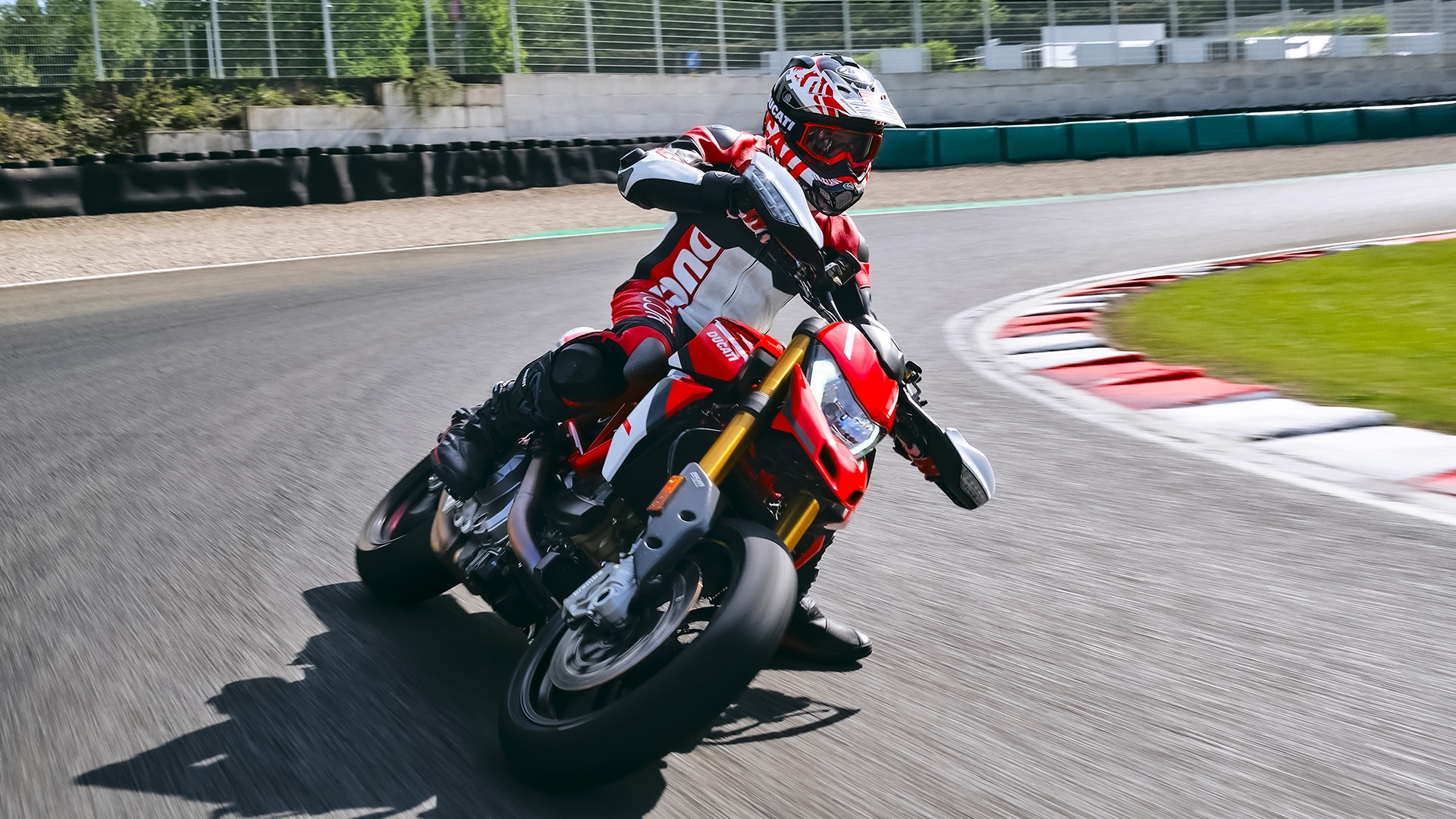 The Ducati Hypermotard 950 SP amplifies the performance the naked motorcycle with the upgraded components Ducati Hypermotard 950 SP