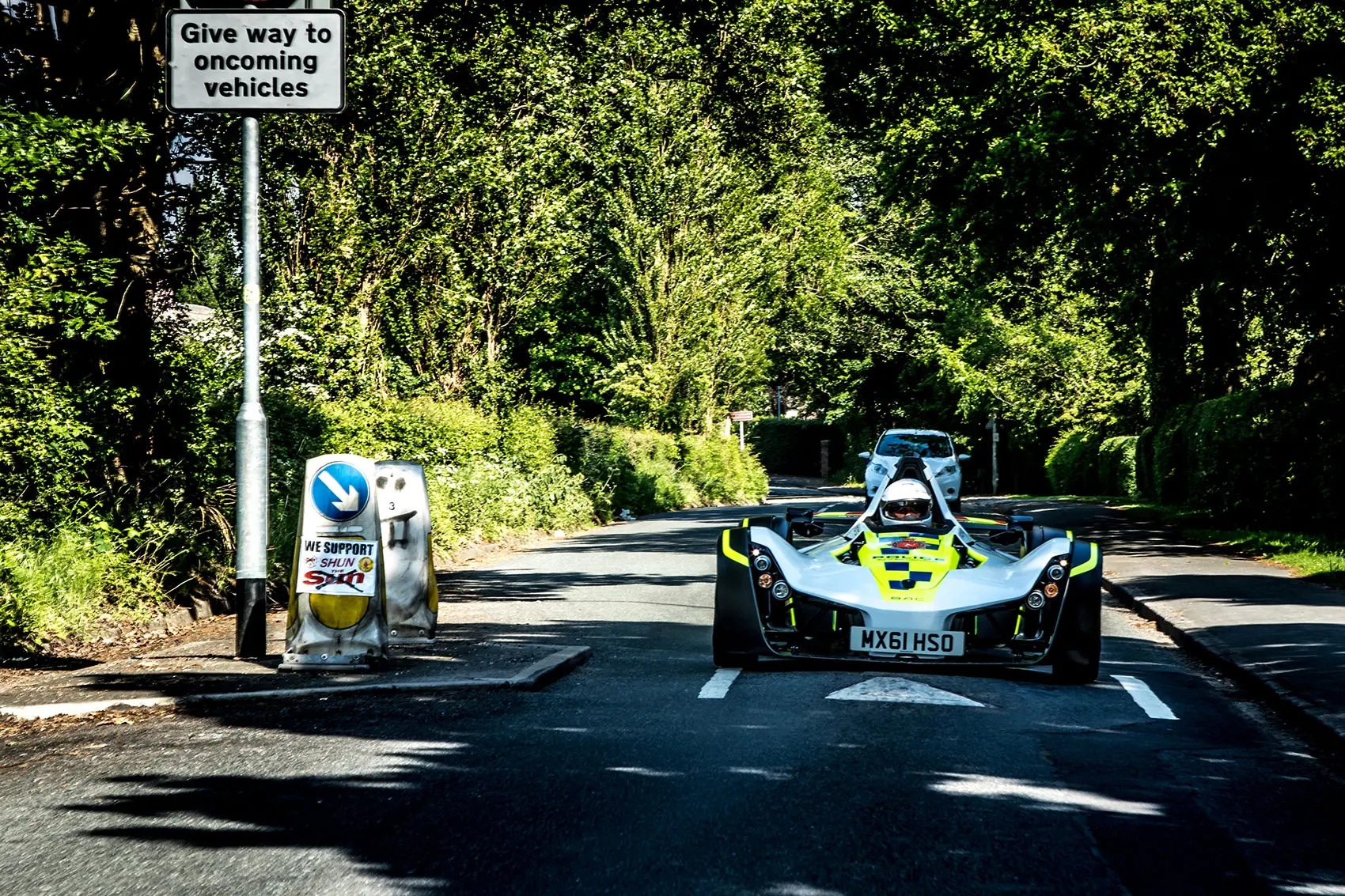 The BAC Mono was brought in as part of the road policing unit of the Isle of Man and is used for festival appearances. 