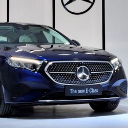 The E-Class is now available in five exterior colour options, including this shade of Blue.