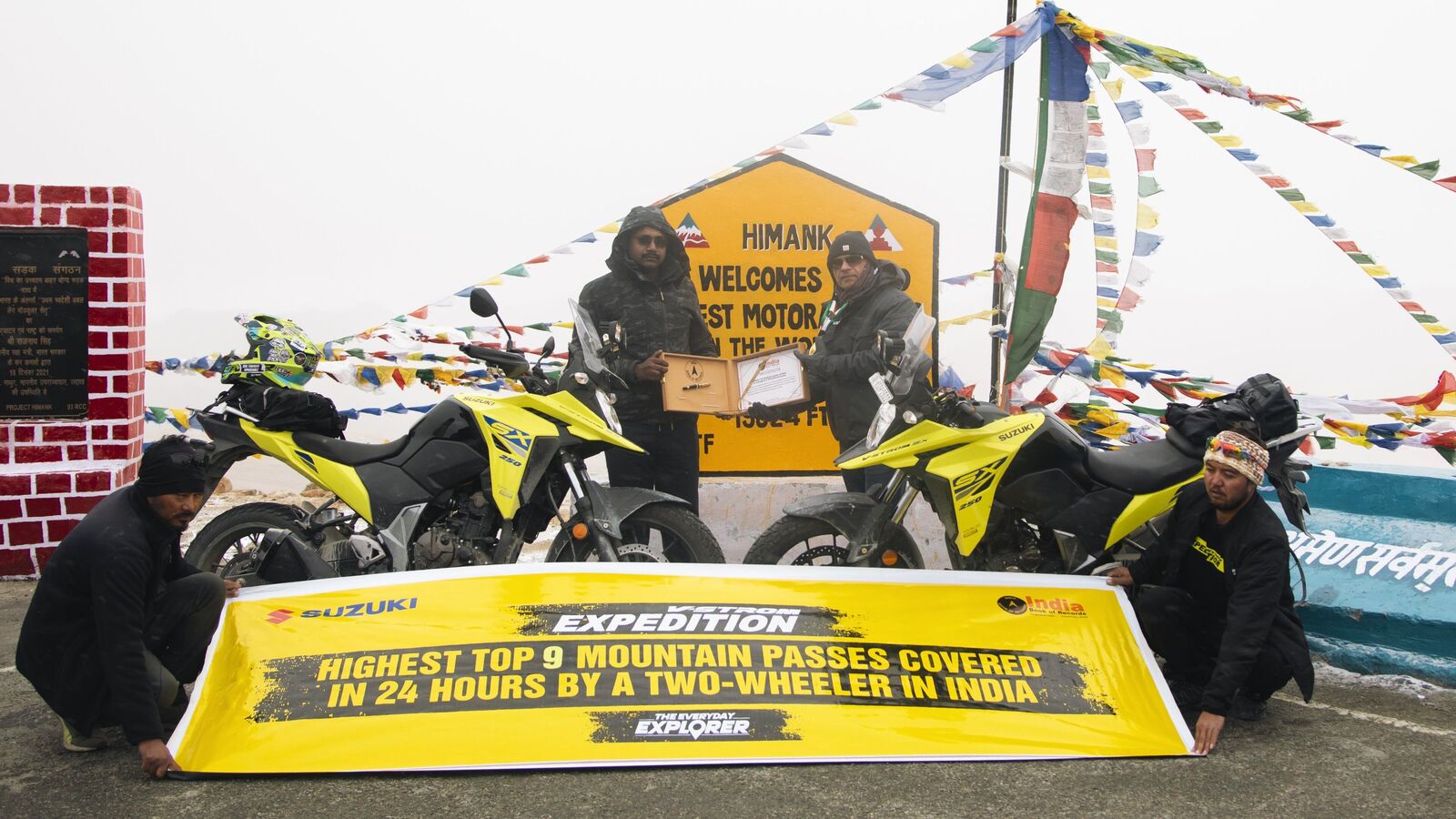 Suzuki V-Strom SX covers 9 mountain passes in 18 hours, sets new national record