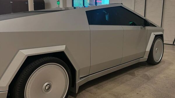 Take a look at Kim Kardashian’s blinged-out Tesla Cybertruck in matte grey