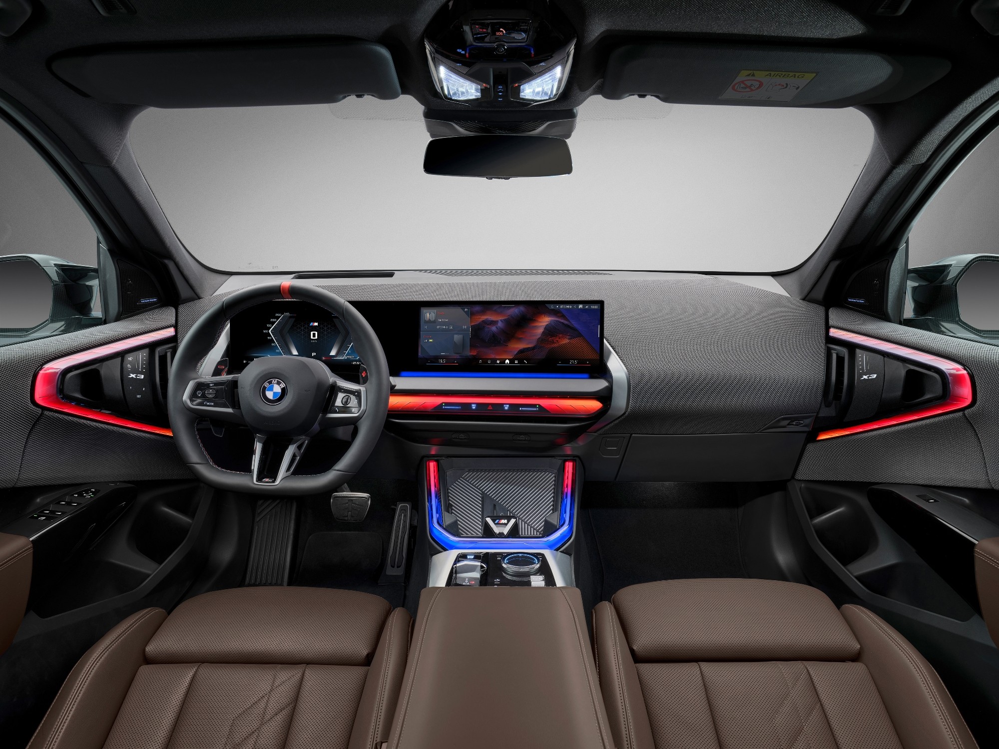 The all-new BMW X3 features a curved panoramic display for the infotainment and the instrument cluster and comes fitted with U-shaped lighting elements with distinct My Modes.