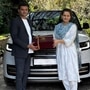 Bollywood actor Kangana Ranaut seen taking delivery of the Range Rover Autobiography SUV to add to the list of luxury cars she has in her collection.