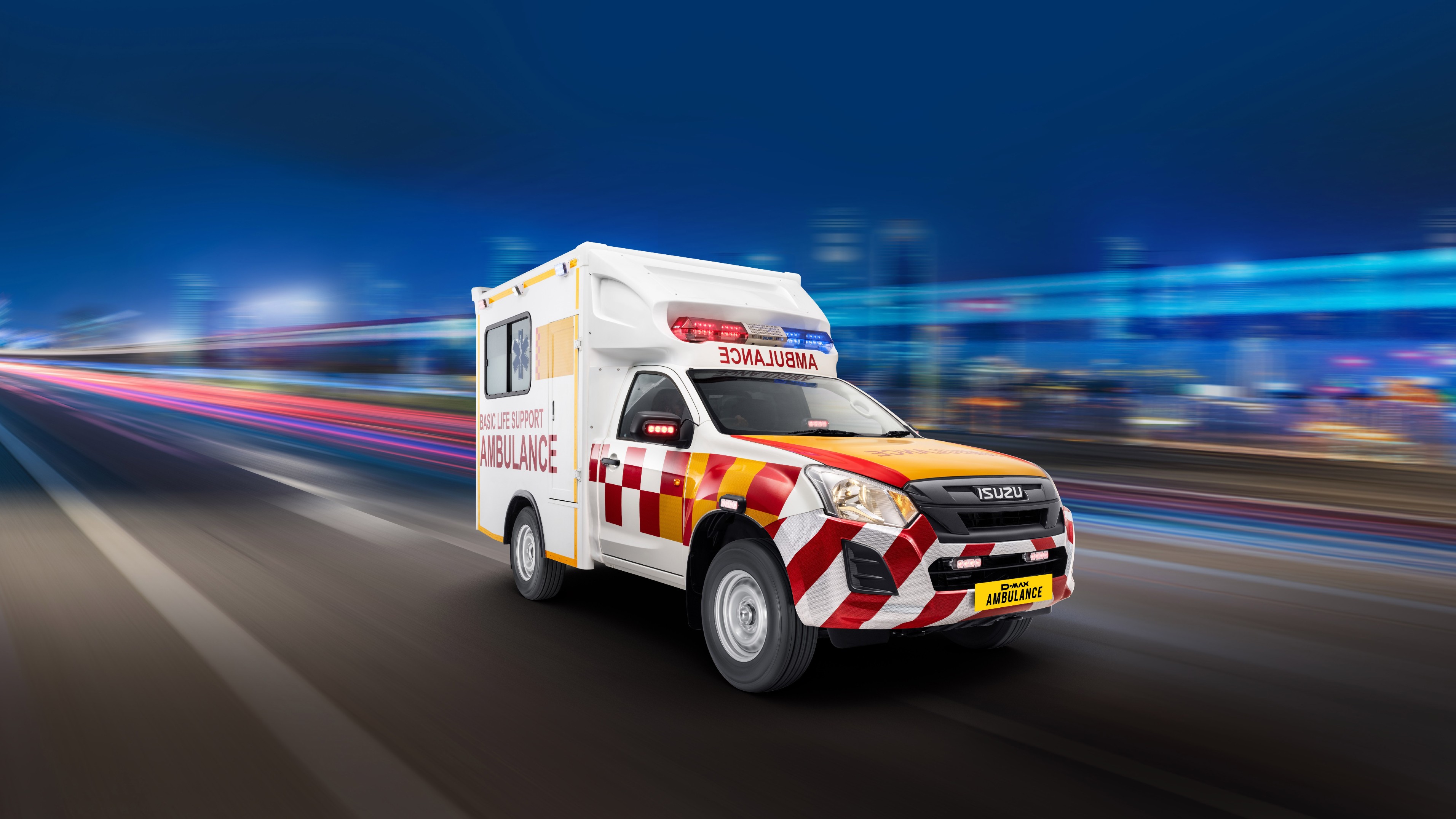 Isuzu says the flat peak torque curve on the D-Max Ambulance results in a best-in-class acceleration, which can be crucial for a quick response during the 