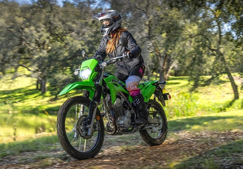 The 2025 Kawasaki KLX 230 weighs just 139 kg and gets minimal body panels to ensure better rideability in off-road conditions