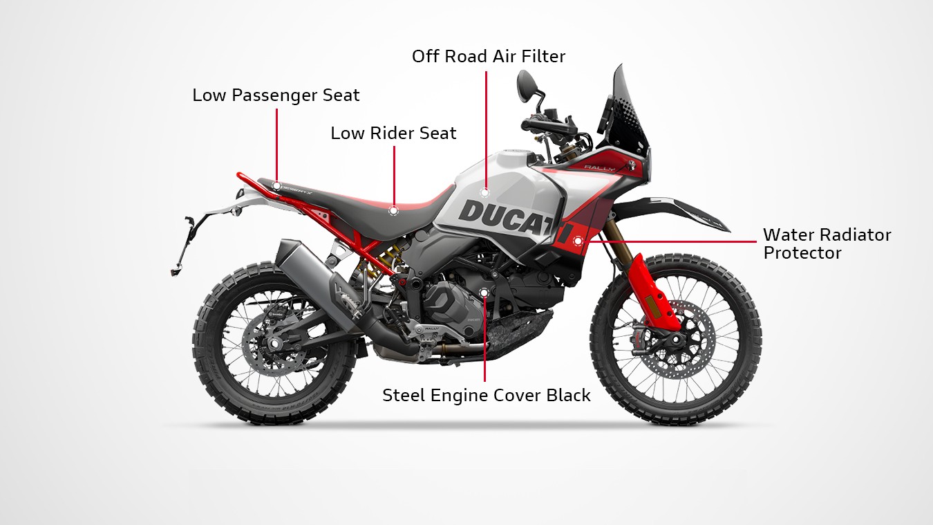 The Ducati DesertX gets free accessories worth <span class='webrupee'>₹</span>1.55 lakh with a host of protective equipment for the ADV