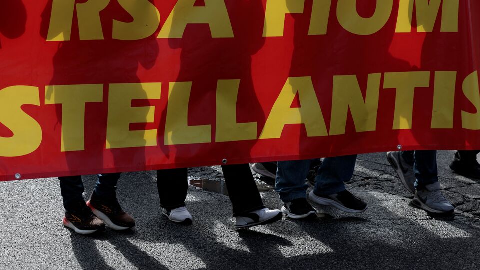 Stellantis workers strike in Italy