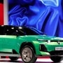 The Citroen C5 Aircross concept car is displayed at the 2024 Paris Auto Show. (REUTERS)