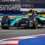 Mercedes driver Lewis Hamilton of Britain steers his car during the Singapore Formula One Grand Prix at the Marina Bay Street Circuit, in Singapore, Sunday, Sept. 22, 2024. (AP Photo/Vincent Thian) (AP)