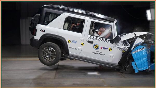 Mahindra Thar Roxx scored 45 out of 49 for child protection Mahindra Thar Roxx