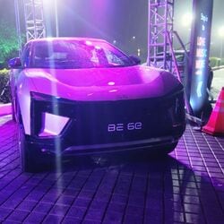 The Mahindra BE 6e is based on the brand's heartcore design language. The electric vehicle's design has been inspired from fighter jets and Mahindra's race heritage. It also makes use of sustainable materials inside the cabin.