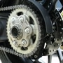 A motorcycle chain needs timely maintenance. It needs to be cleaned and properly lubricated every 350 to 500 km. 