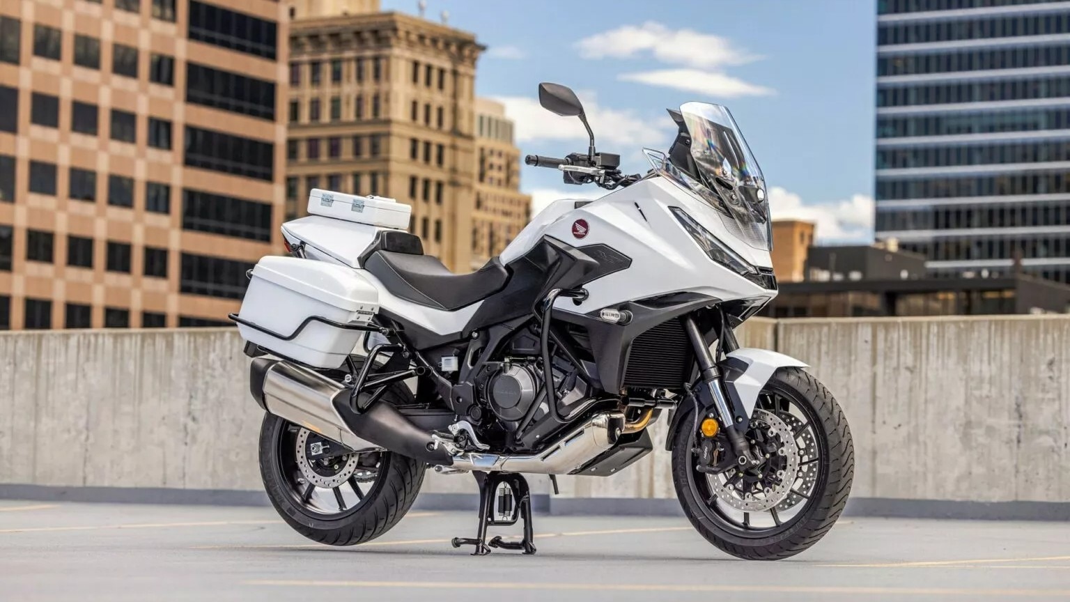 The Honda NT1100 Police borrows its engine from the Africa Twin. The bike replaces the Honda ST1300 already doing duty in the US police enforcement but is lighter and more nimble