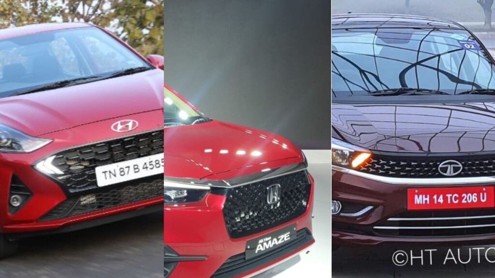 2024 Honda Amaze vs Tata Tigor vs Hyundai Aura: Safety feature comparison