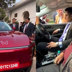 Union Minister Nitin Gadkari recently took a closer look at the newly launched Mahindra BE 6 and XEV 9e made-in-India electric SUVs