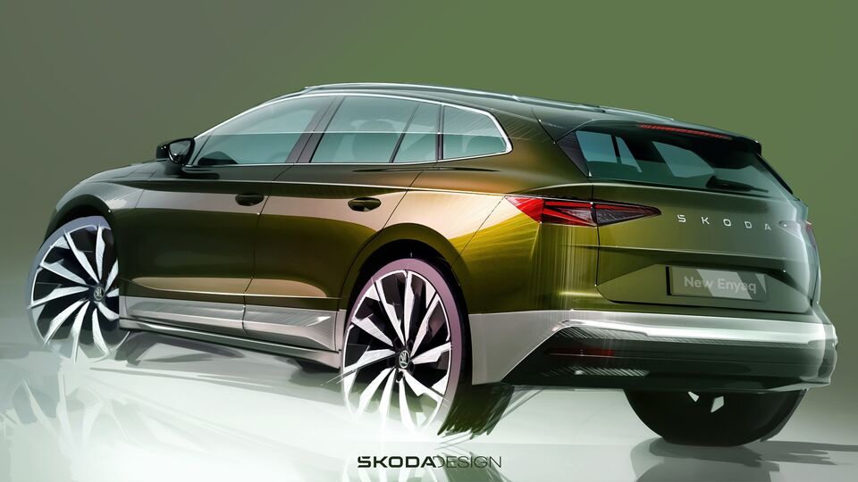 Skoda Enyaq Facelift Sketches