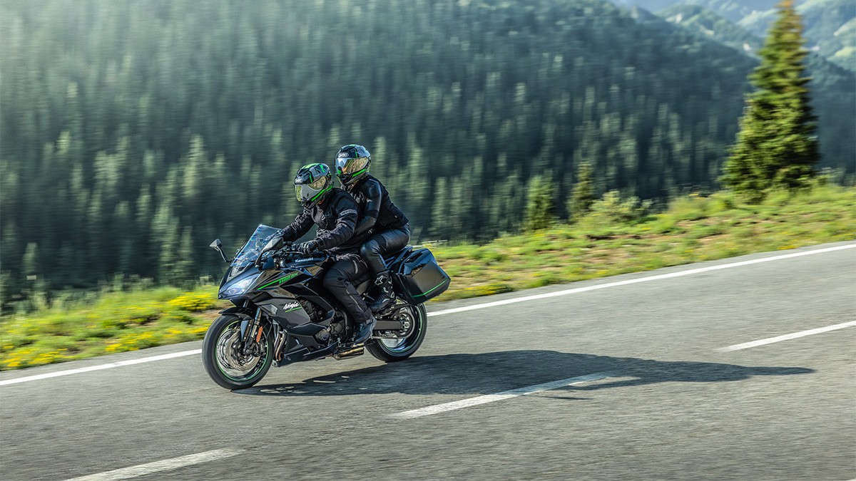 The 2025 Kawasaki Ninja 1100SX gets a larger sprocket, while the gear ratios have been optimised for better overall performance and efficiency 