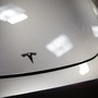 File photo: The Tesla logo is seen on a car at the Paris Games Week (PGW), a trade fair for video games in Paris. (REUTERS)